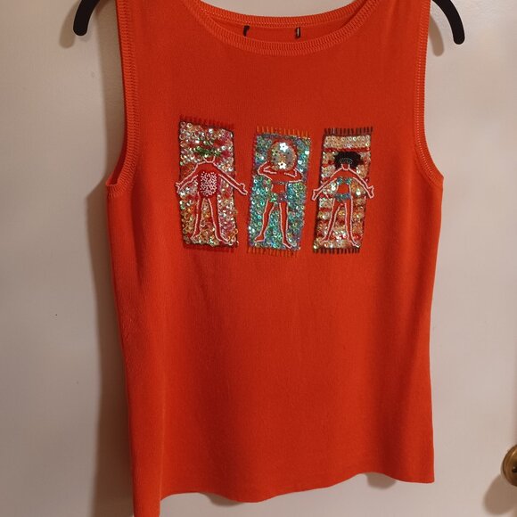 Bead & Sequin Embellished, Sleeveless top - Picture 1 of 4